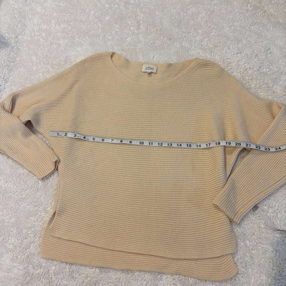 Aritzia Wilfred Merino Wool Pullover Knit Sweater Classic Preppy Chic Old Money - Picture 5 of 7